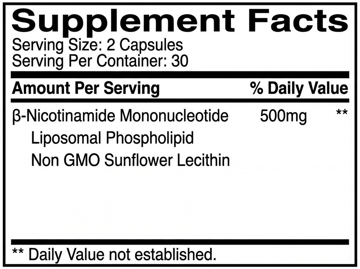 Liposomal NMN 500mg UK | High-Absorption NMN Supplement