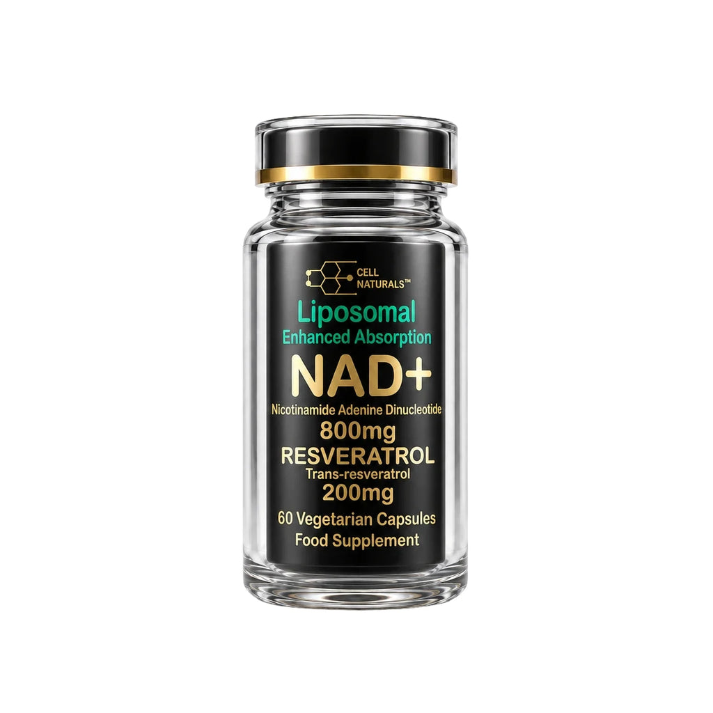 Cell Naturals Liposomal NAD+ 800mg with trans-resveratrol, 60 vegetarian capsules