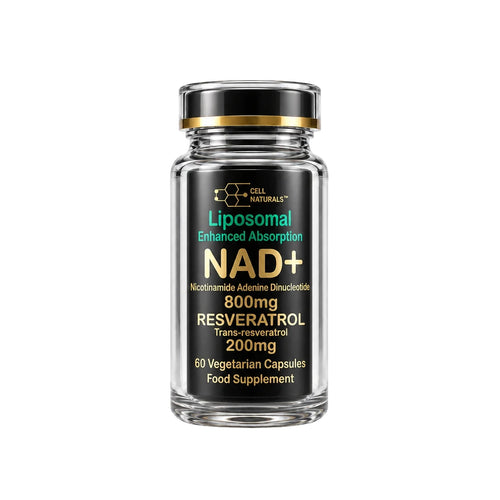 Cell Naturals Liposomal NAD+ 800mg with trans-resveratrol, 60 vegetarian capsules