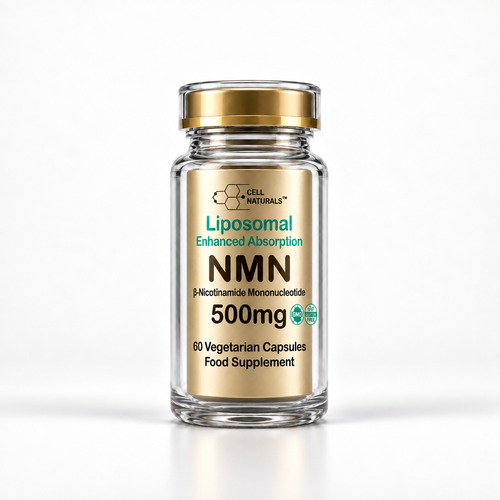 Cell Naturals Liposomal NMN 500mg bottle, 60 vegetarian capsules